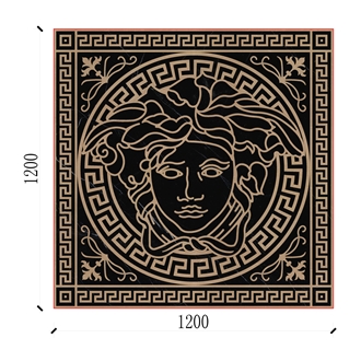 Versacce Pattern Water Jet Marble Medallion Logo