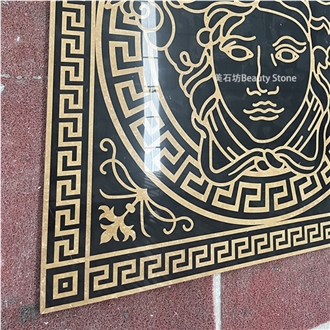 Versacce Pattern Water Jet Marble Medallion Logo