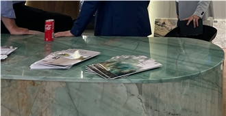 Botanic Green - Green Da Vinci Quartzite Table