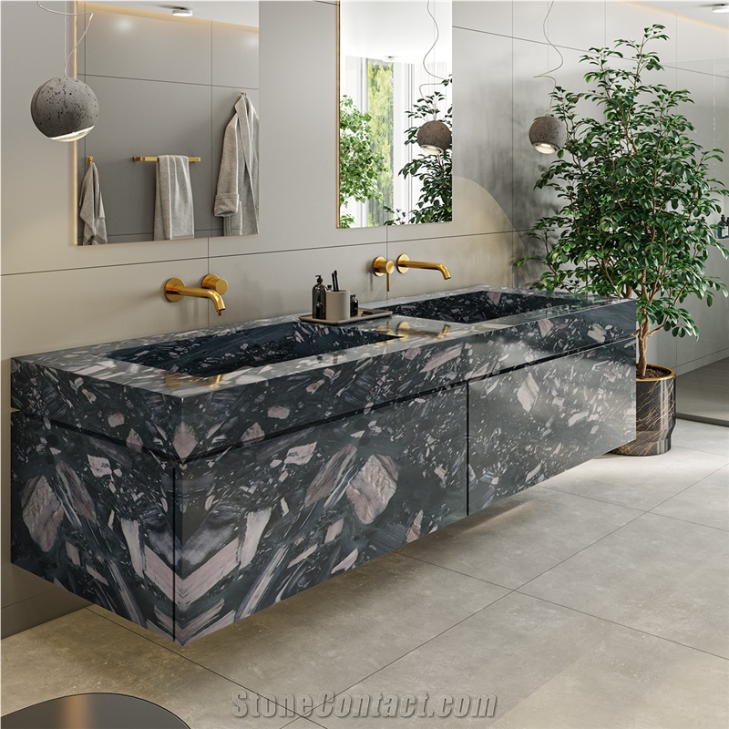 Carmen Black Quartzite Slabs