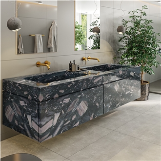 Carmen Black Quartzite Slabs