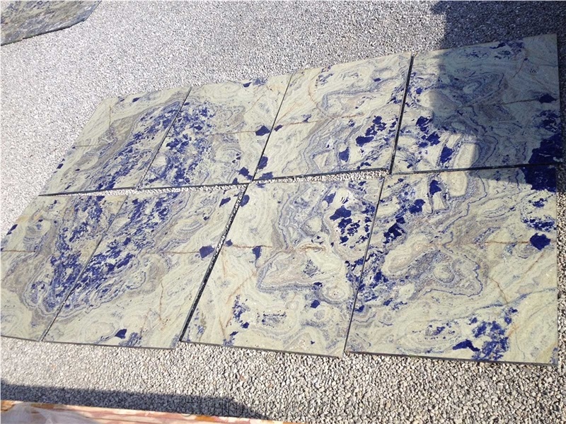 Sodalite Cloud Stone Polished Slabs