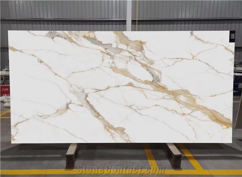 3D Print  Artificial Stone Calacatta White Slabs