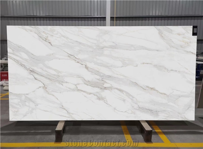 3D Print  Artificial Stone Calacatta White Slabs
