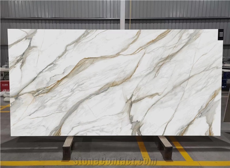 3D Print  Artificial Stone Calacatta White Slabs