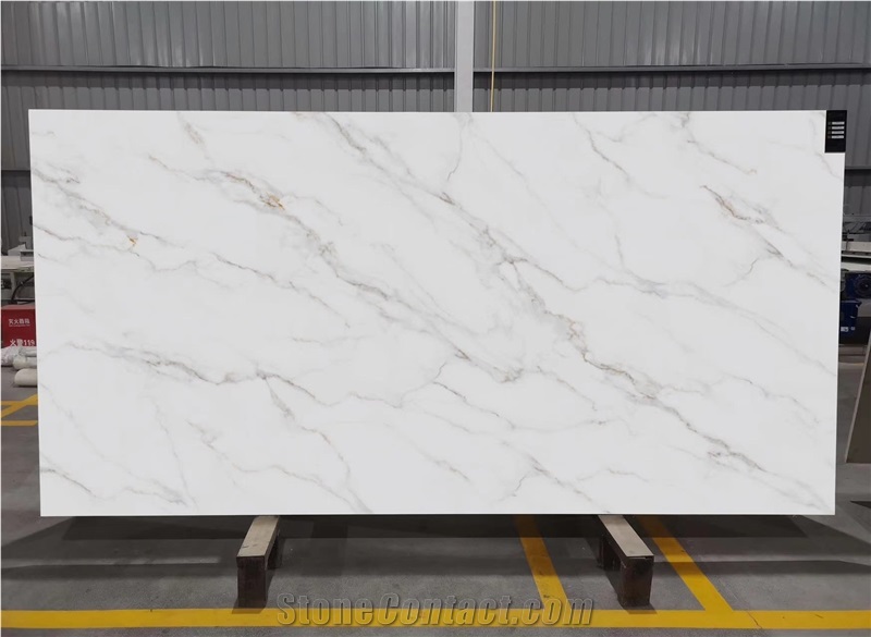 3D Print  Artificial Stone Calacatta White Slabs
