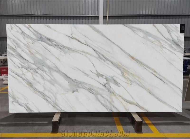 3D Print  Quartz Slabs Calacatta White Full Body Artificial