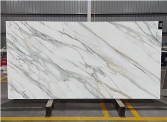 3D Print Quartz Slabs Calacatta White Full Body Artificial 3D Print Quartz Slabs Calacatta White Full Body Artificial