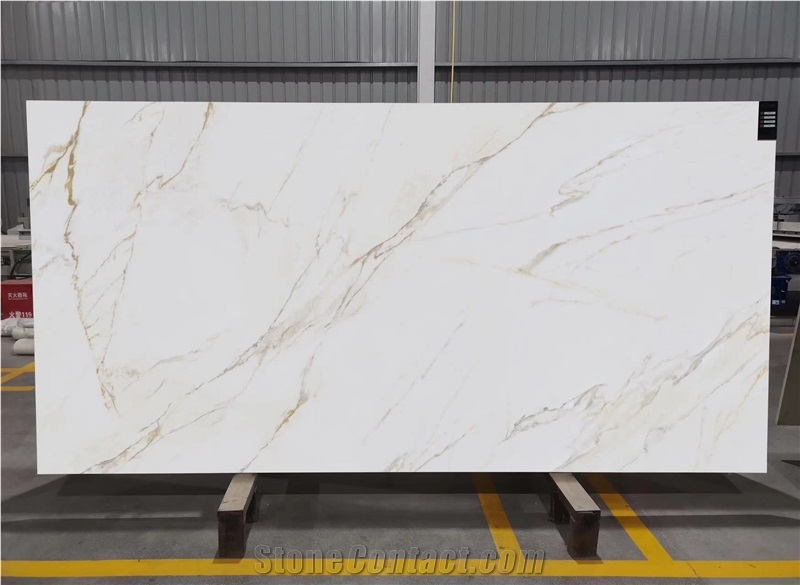 3D Print  Quartz Slabs Calacatta White Full Body Artificial