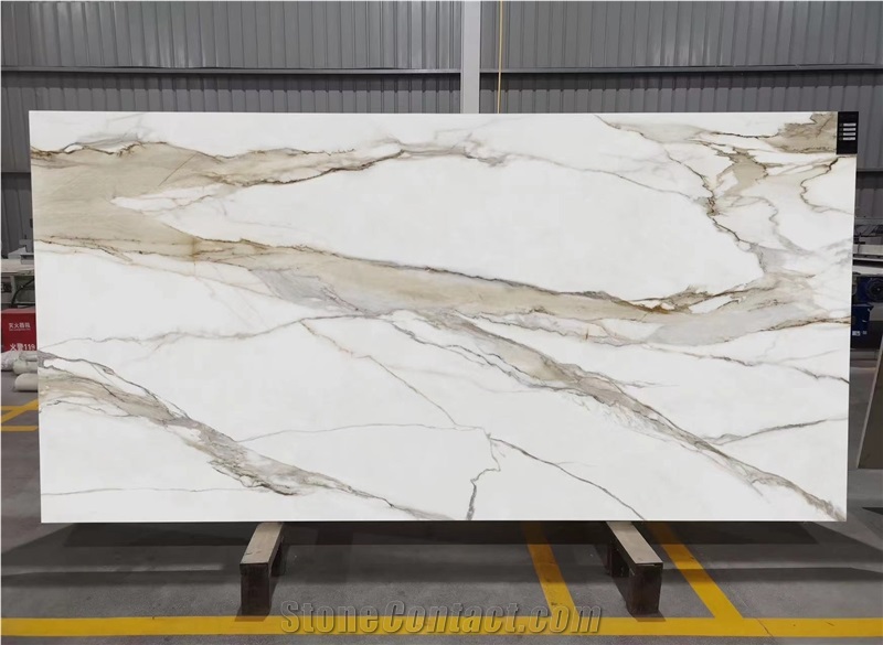 3D Print  Quartz Slabs Calacatta White Full Body Artificial