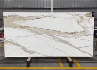 3D Print  Quartz Slabs Calacatta White Full Body Artificial