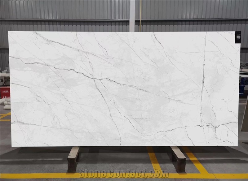 3D Print  Quartz Slabs Calacatta White Full Body Artificial