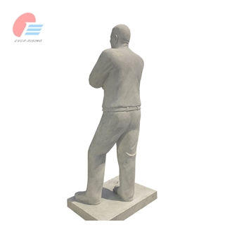 Bianco Carrara White Marble Real Boxer Human Stone Sculpture
