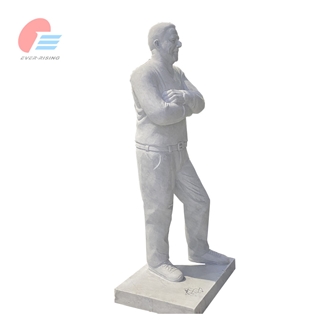 Bianco Carrara White Marble Real Boxer Human Stone Sculpture