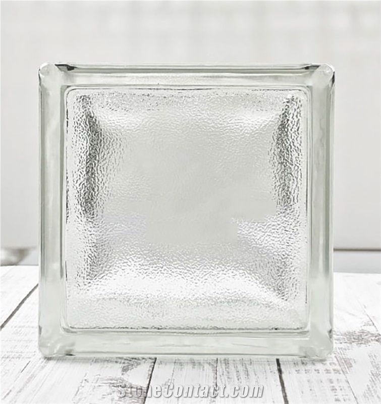 145 Glass Brick-Frosted Cloud Pattern  Bricks