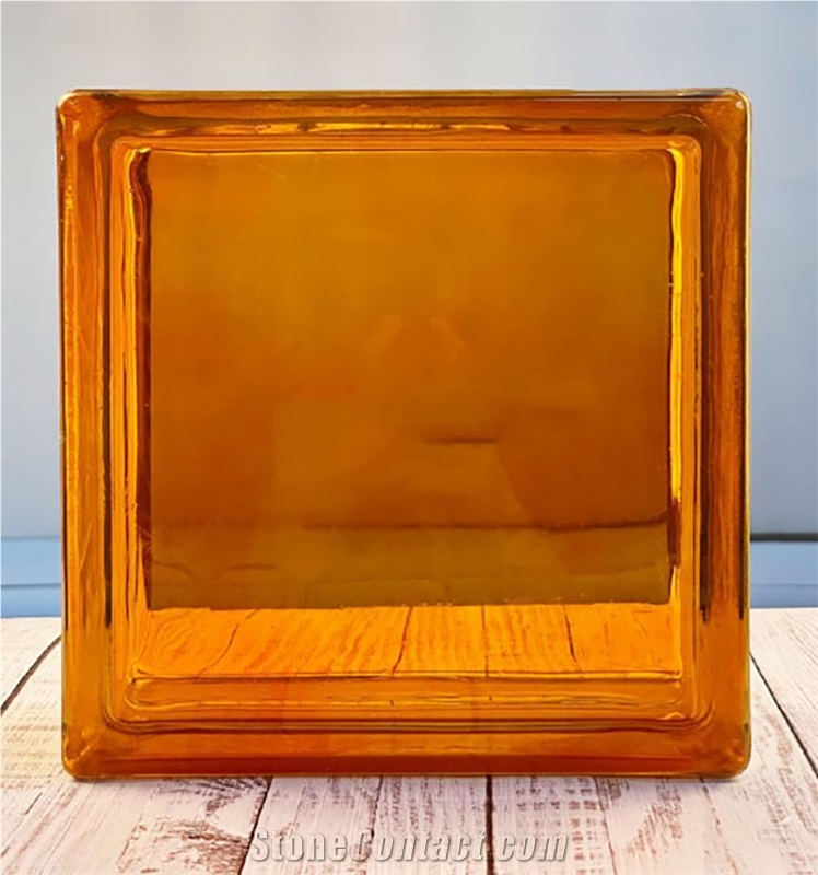 Colored Hollow Bricks-Amber Straight Lines