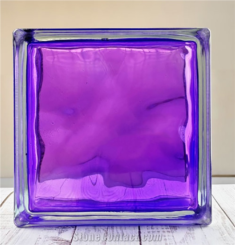 Colored Hollow Bricks-Purple Cloud Pattern
