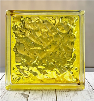 Colored Hollow Bricks-Yellow Ice Crystal Pattern