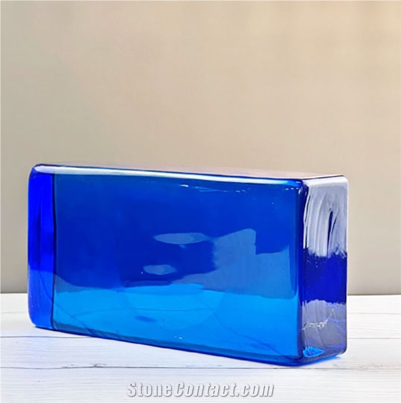Dark Blue Solid Glass Bricks