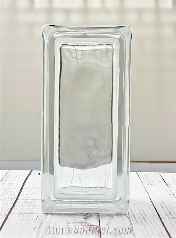 Glass Brick-Cloud And Mist Patterned Half  Bricks 1
