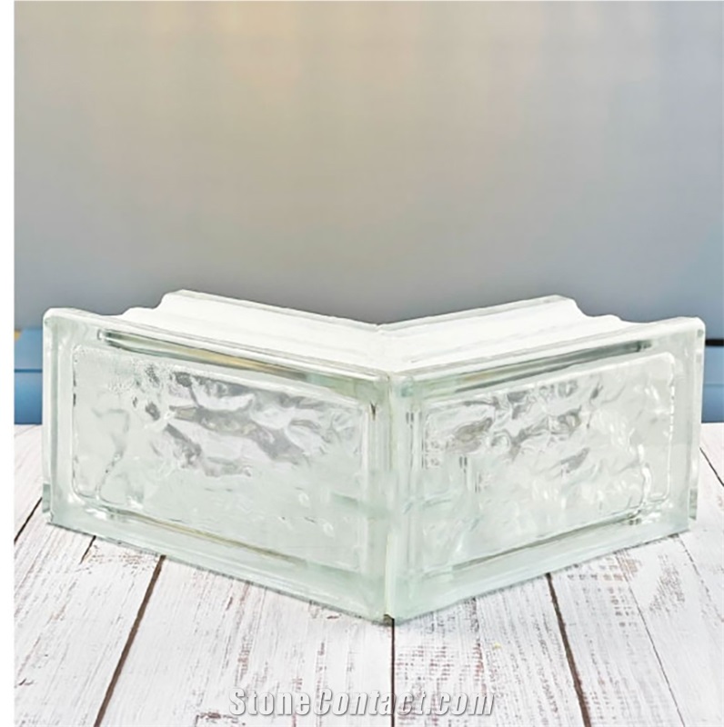 Glass Brick-Half Brick Large Straight Corner Bricks