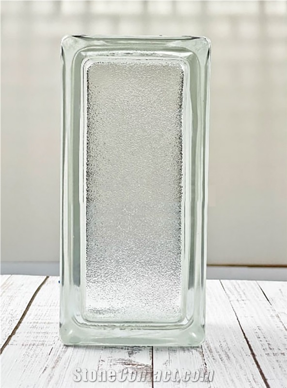 Glass Brick-Half Brick With Orange Peel Pattern Bricks