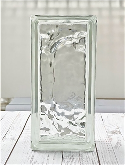 Glass Brick-Ice Crystal Patterned Half Bricks Glass Brick-Ice Crystal Patterned Half Bricks