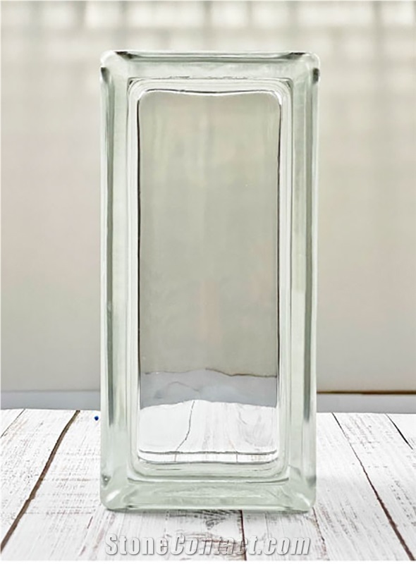 Glass Brick-Straight Textured Half Bricks