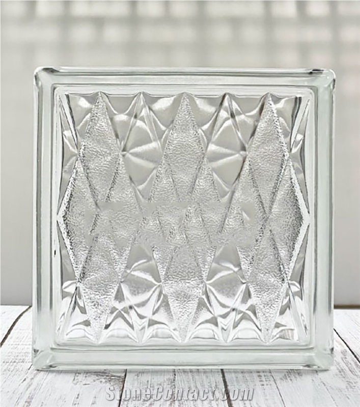 Hollow Glass Brick-Mesh Pattern Building Ornaments