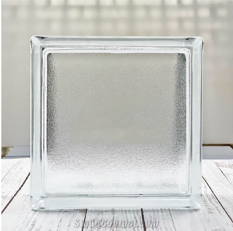 Hollow Glass Brick-Orange Peel Pattern Building Ornaments