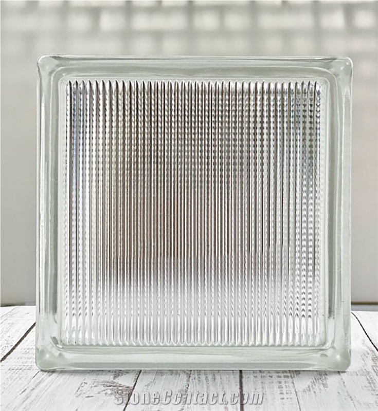 Hollow Glass Brick-Pinstripe Building Ornaments