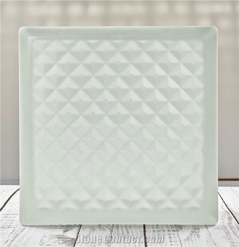 Hollow Glass Brick-Sour Frosted Plaid Building Ornaments