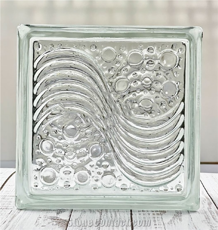 Hollow Glass Brick-Water Ripple Building Ornaments