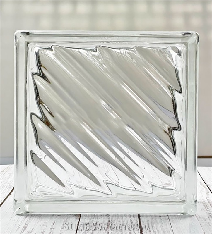 Hollow Glass Brick-Water Shadow Pattern Building Ornaments
