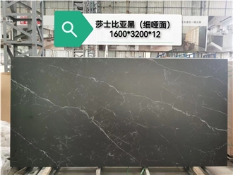 JQC163212X77 Shakespeare Black Sintered Stone Slabs JQC163212X77 Shakespeare Black Sintered Stone Slabs