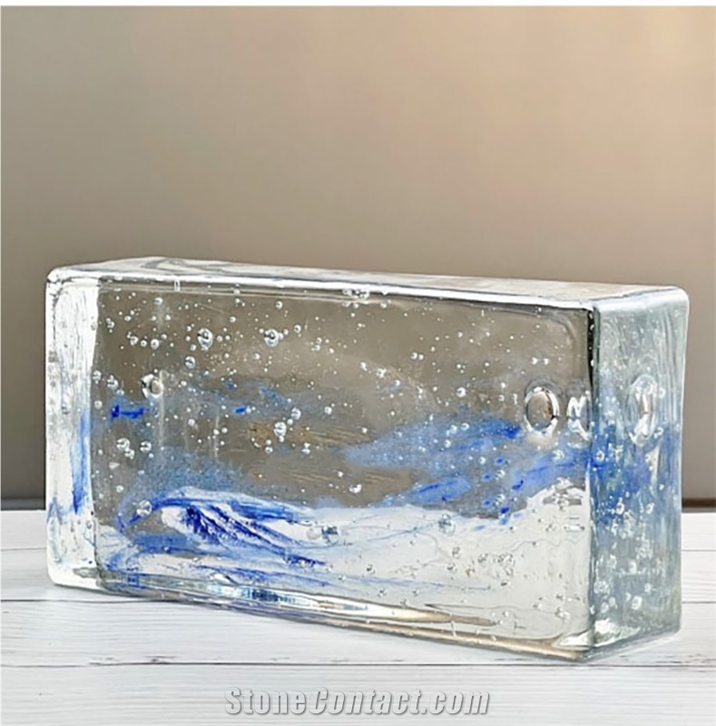 Light Blue Cloud Glass  Bricks
