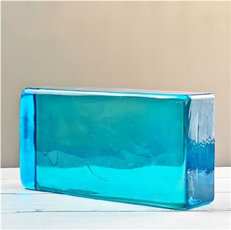 Sky Blue Solid Glass Bricks Sky Blue Solid Glass Bricks