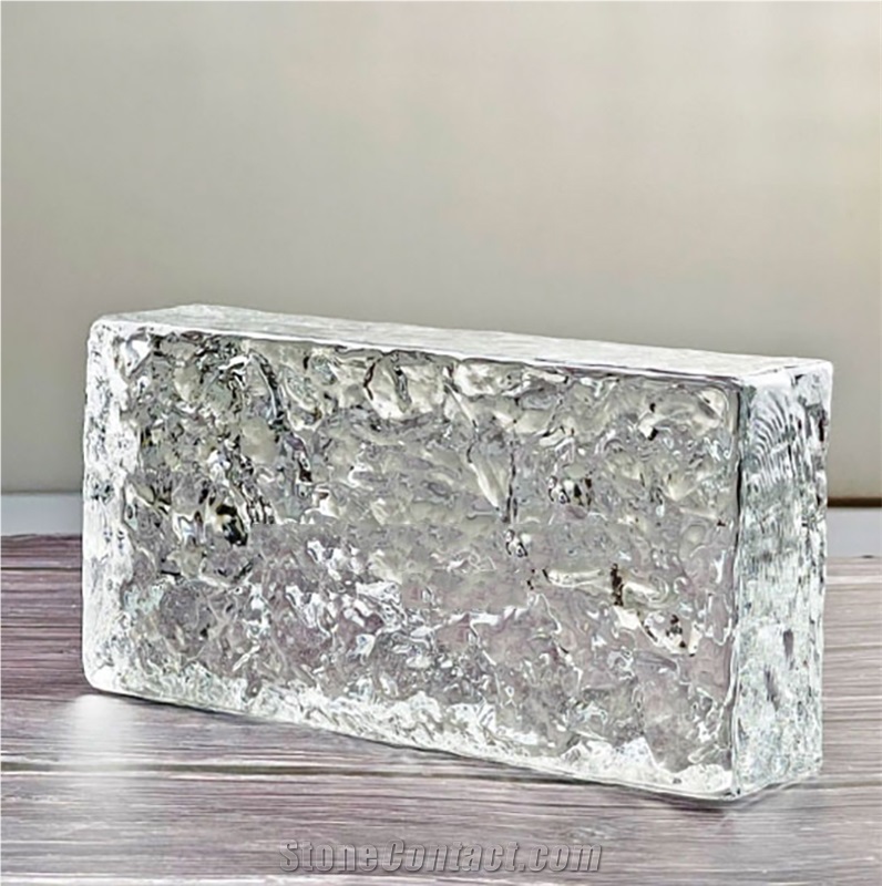 White Double-Sided Ice Crystal Pattern Bricks