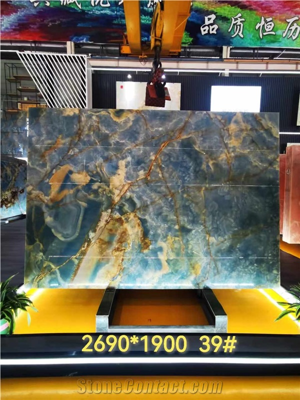 Blue-1 Onyx Slabs