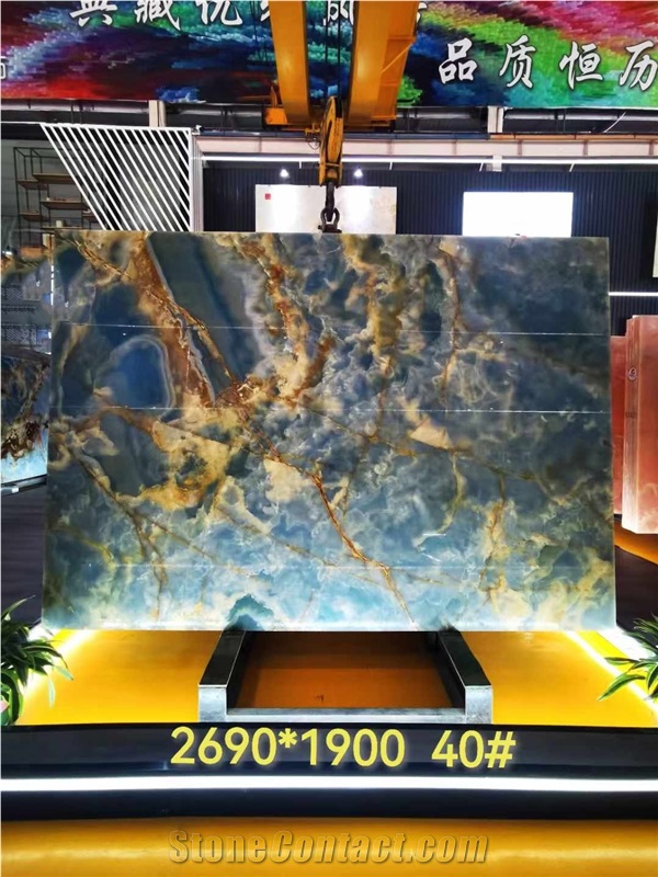Blue-1 Onyx Slabs