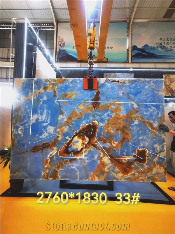 Blue-1 Onyx Slabs
