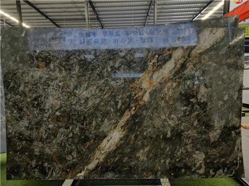 Platinum Black Diamond Gold  Granite Slabs
