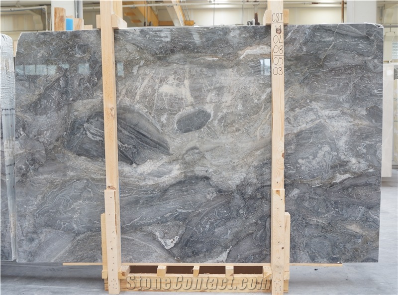 Cascata Grey Polished Marble Slabs