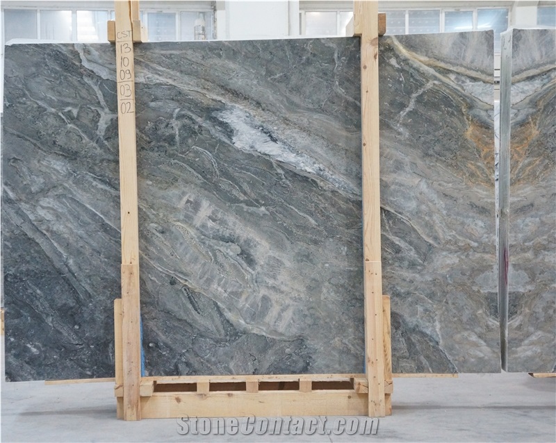 Cascata Grey Polished Marble Slabs