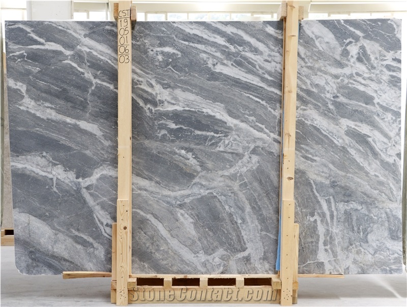 Cascata Grey Polished Marble Slabs