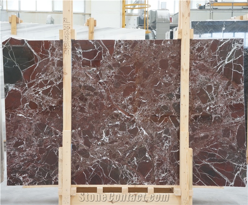 Rosso Levanto Polished Marble Slabs