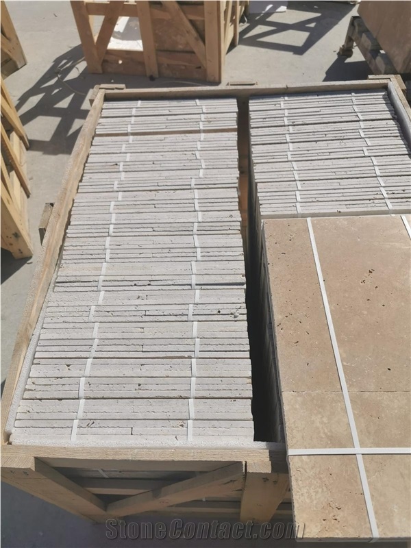 Classic Travertine French Pattern Set Tiles
