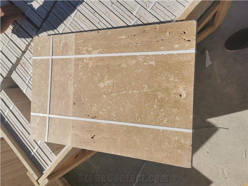 Classic Travertine French Pattern Set Tiles