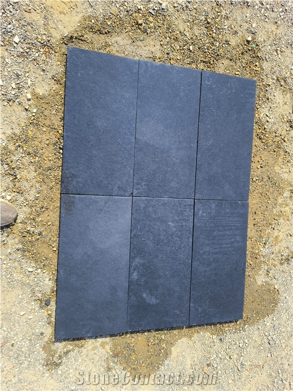 Black Bluestone Sandblasted Floor Tile