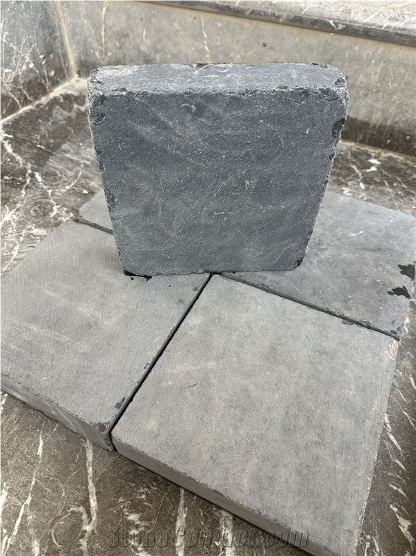Bluestone Tumbled With Grey And Green Paving Tiles
